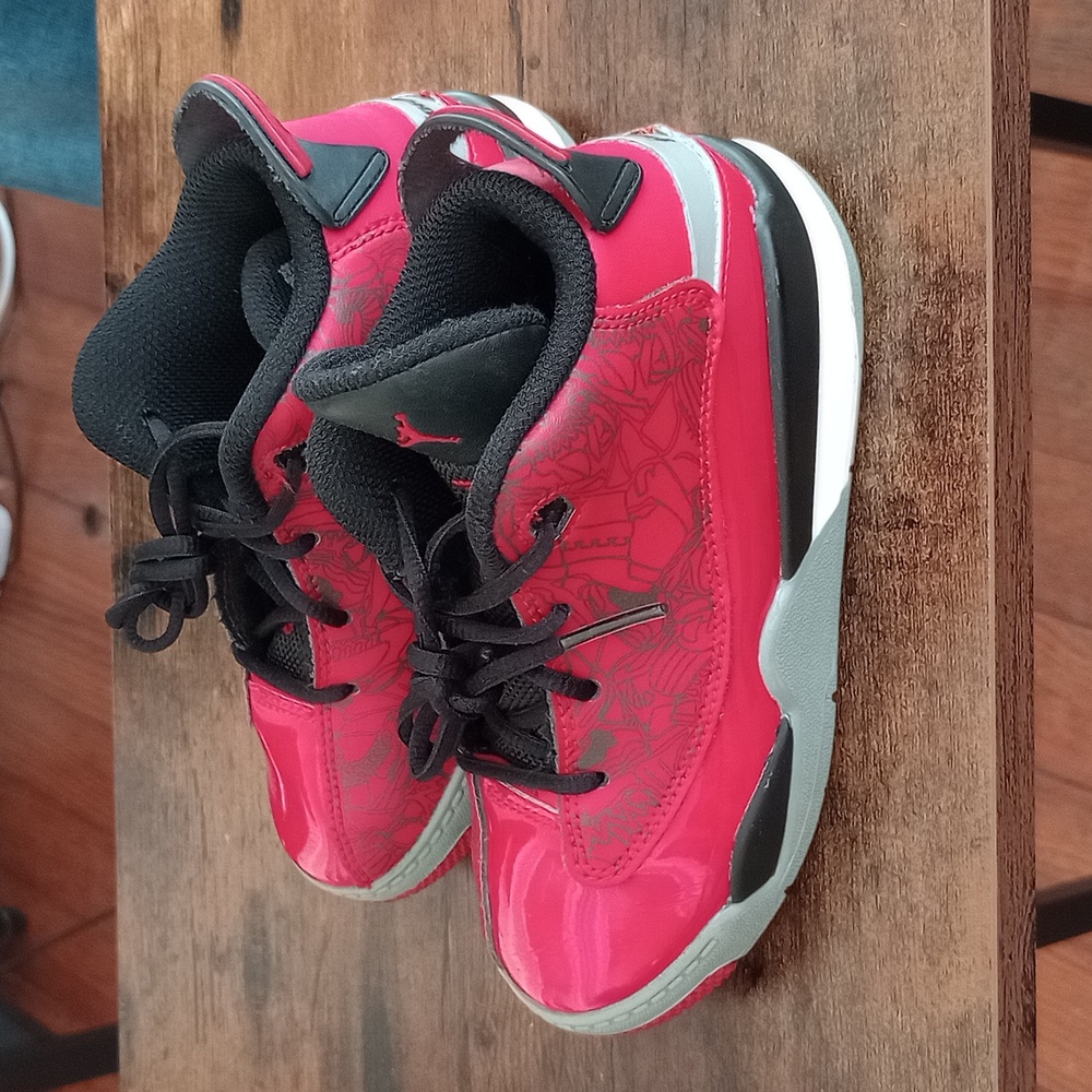Kids Red and Black Athletic Shoes